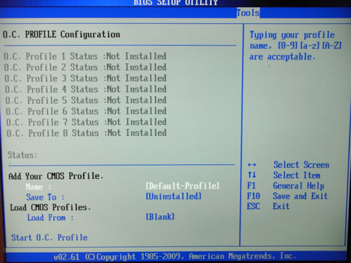 ASUS P7P55D Deluxe OC Profile
